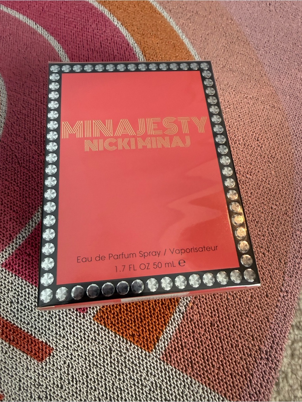 Nicki Minaj Minajesty Fragrance Box - Coral Pink with Gold Accents